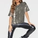 thumbnail image 5 of Promotional activities!Women's Fashion O Neck Short Sleeve Workwear With Pockets Printed Tops Summer Tops For Women, 5 of 7