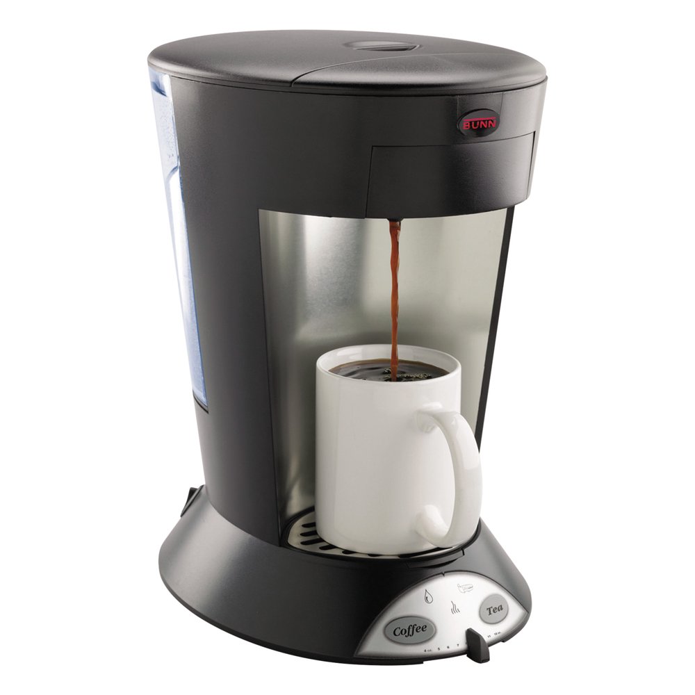 BUNN My Cafe Pourover Commercial Grade Coffee/Tea Pod Brewer, Stainless