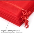 thumbnail image 3 of 100 bolsas transparentes con cordón para joyería, 2,8 x 3,6 pulgadas (7x9 cm), bolsas de regalo para bodas, fiestas y Navidad (rojo), 3 of 4
