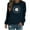 Navy, variant on Patlollav Pntutb Women Winter Sweatshirts,Ladies Long Sleeve Print Tunic Tops