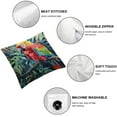 thumbnail image 4 of COMIO Pillow Cases Standard Size,Throw Pillow Cover,Bird Parrot Tropical Flower,2-Pc White, 4 of 6