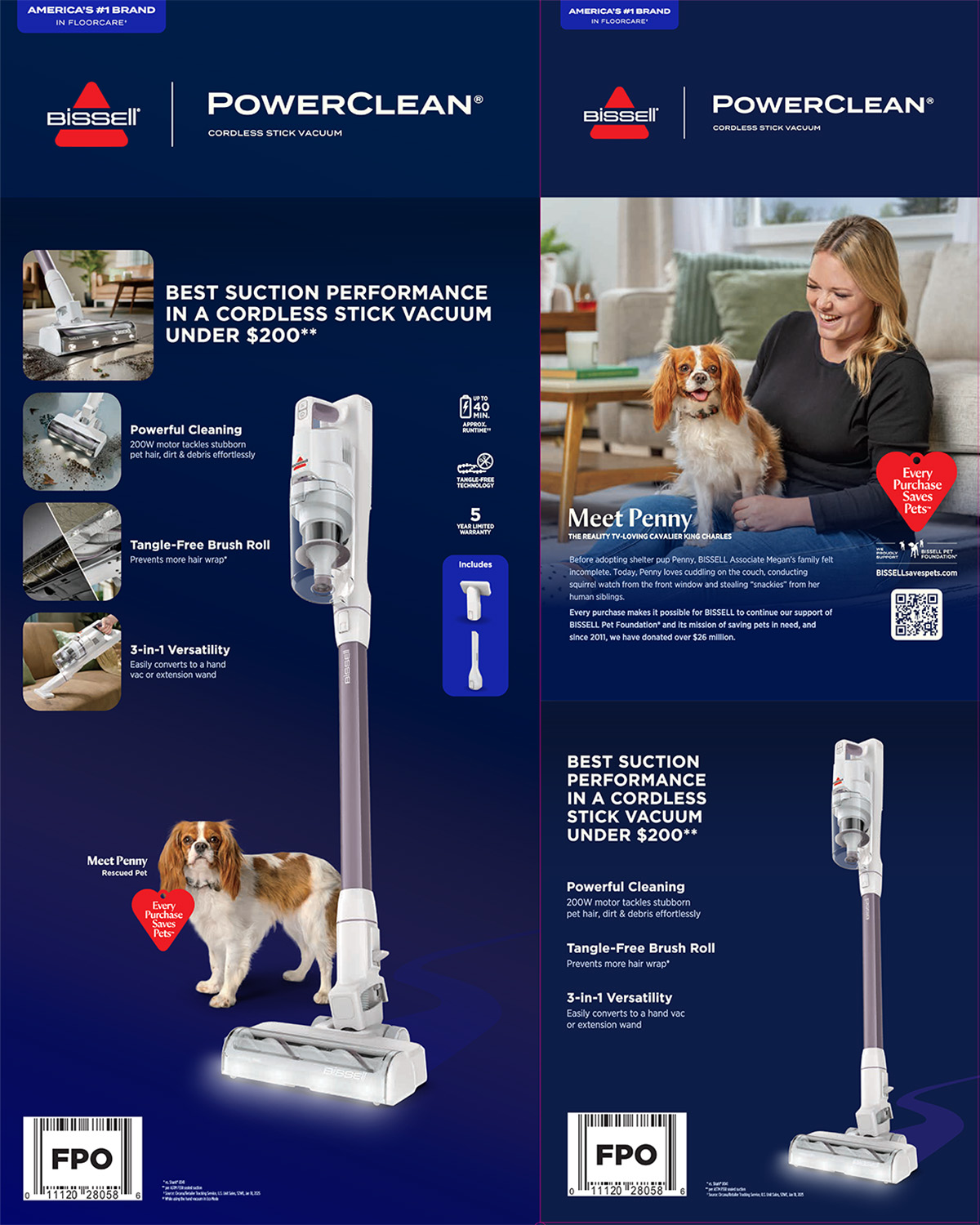 BISSELL PowerClean 200W Cordless Stick Vacuum, White photo 8