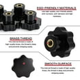 thumbnail image 4 of M6 Star Knobs, Female Thread Knurled Knob, Black Plastic Handle Tightening Knobs for Mechanical Equipment, 4 of 5