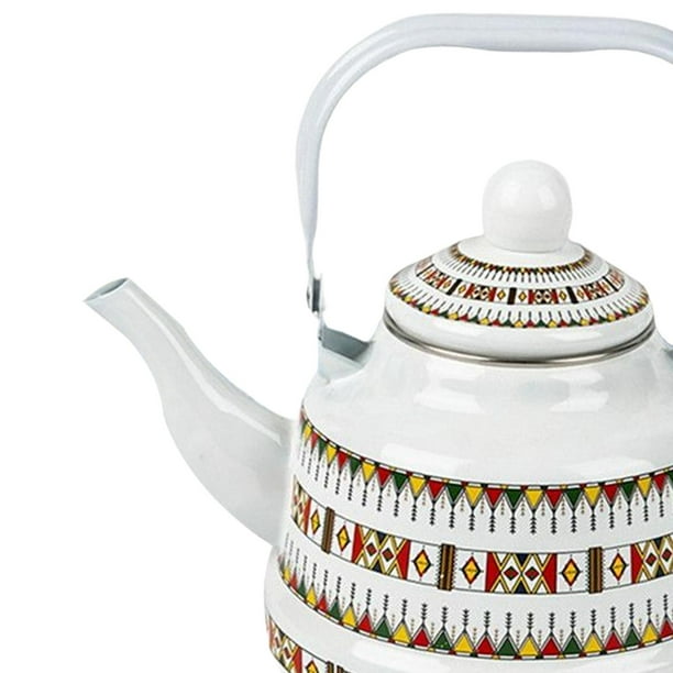 Vintage Water Tea Pot with Steel Handle Large Stovetop Kettle Hot