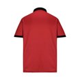 thumbnail image 5 of ZCFZJW Men's Golf Polo Shirts Short Sleeve 1/4 Button up Collar Tennis Shirt Color Block Striped Classic Fit Business Work Athletic T-Shirt Tops Red XXXL, 5 of 6