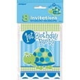 thumbnail image 2 of Unique Invitations Tortue pour Fête 1er Anniversaire (Lot de 8), 2 of 2