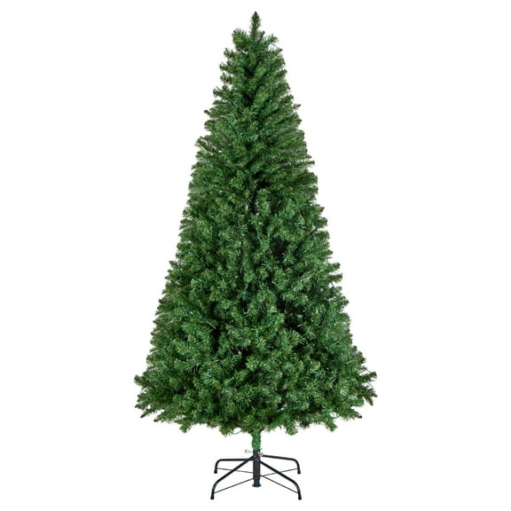 KFFKFF 7.2ft Prelit Artificial Christmas Tree with 470 Multicolor LED Lights, 11 Lighting Modes, 1346 Branch Tips, and Durable Metal Stand for Festive Home, Office, or Party Decorations