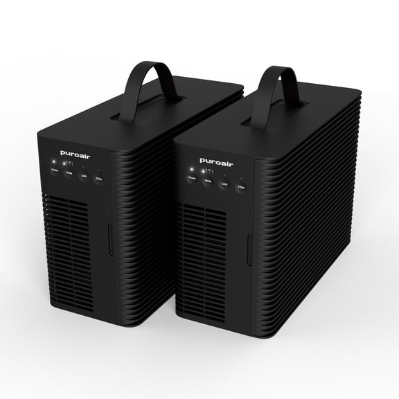 PuroAIr 101 HEPA Air Purifier, Black (2 Pack)