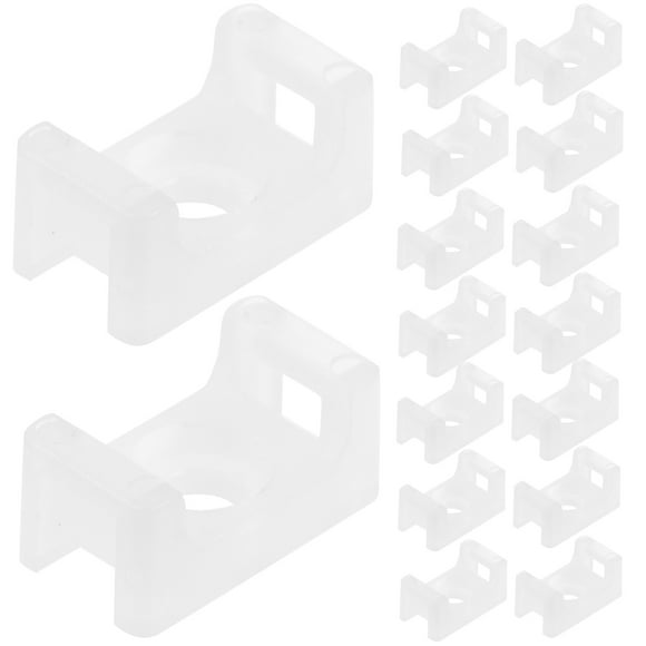 100 unidades de soportes extragrandes para bridas de alta resistencia tipo silla de montar con orificio para tornillo para una gestión segura de cables en el hogar, la oficina o la industria.