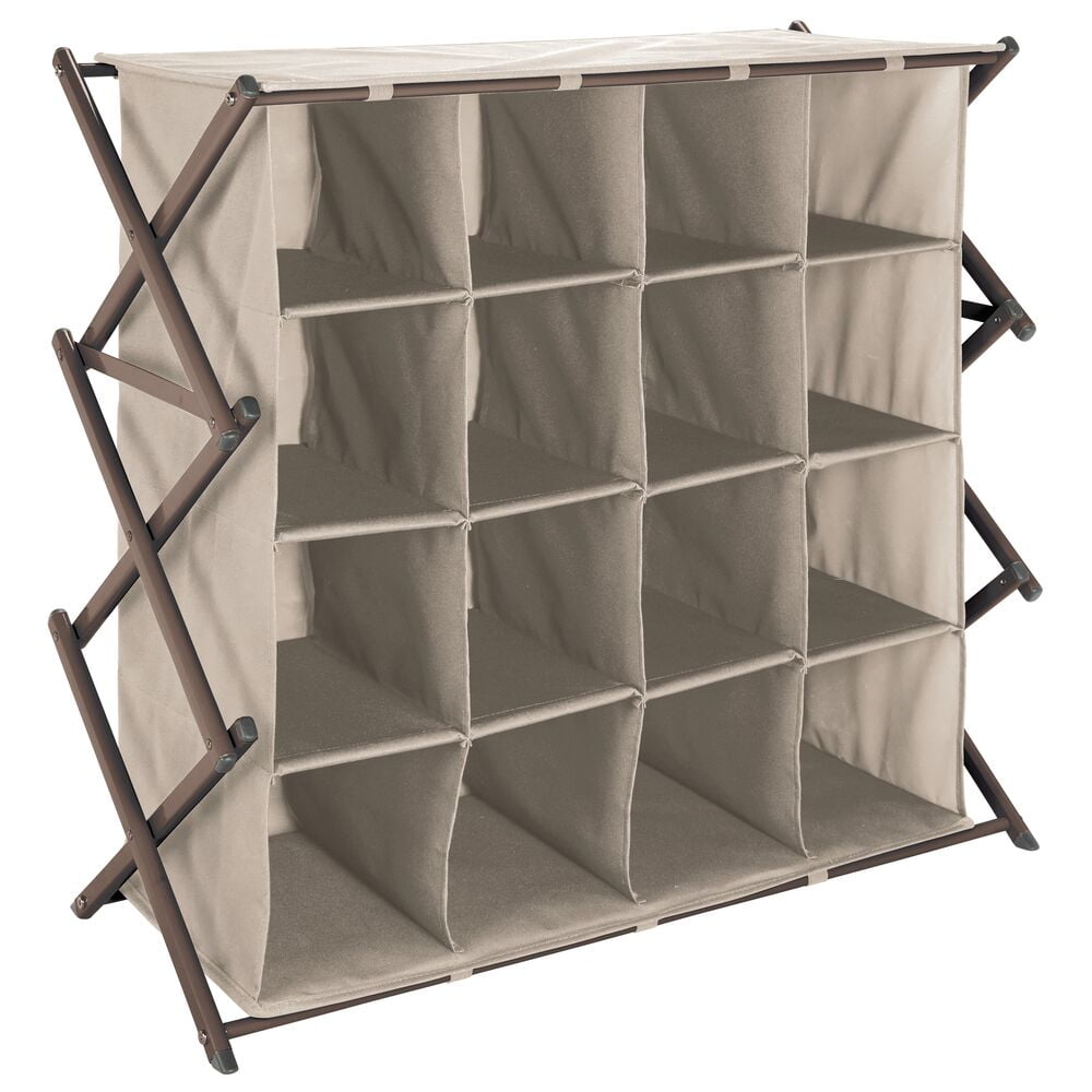 Shoe Organizer Rack Stand 16 Cube Space Saving Closet Hallway Storage Shelf