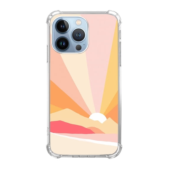 Sunny Coastal Case for iPhone 12 Pro,Aesthetic Art Design Pattern TPU Shock-proof Cover Case