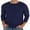 Navy Blue, variant on GIRUNS Mens Waffle Crew Neck Long Sleeve Pullover Shirts Casual Lightweight Fitted Basic T-Shirt