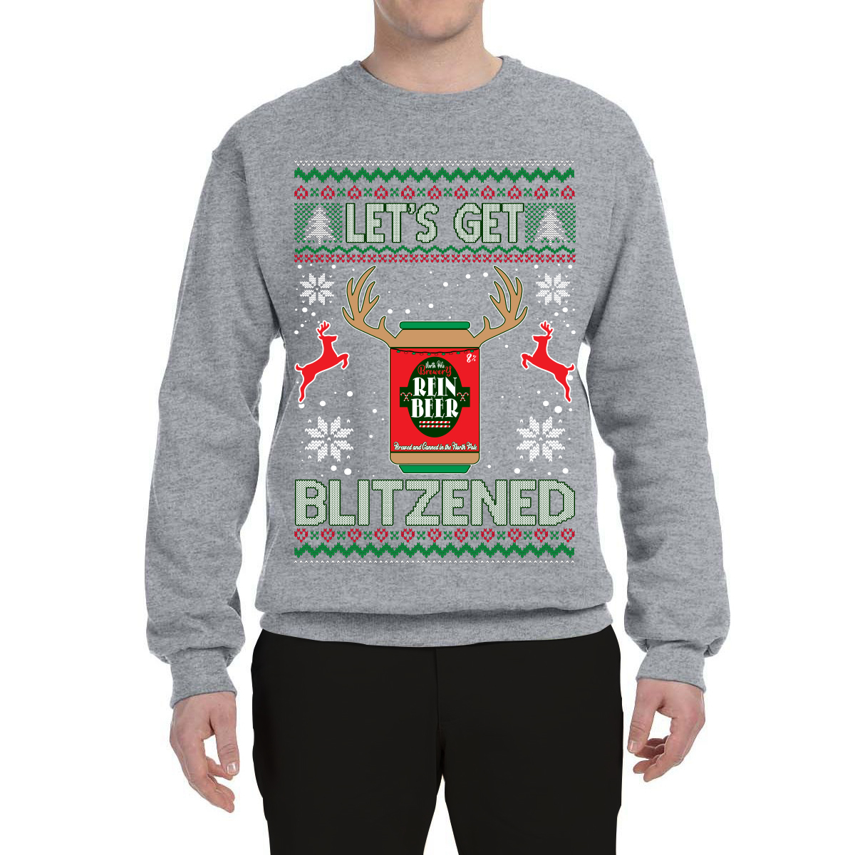 Blender Bottle - 20oz Skins Ugly Holiday Christmas Sweater - Elfie