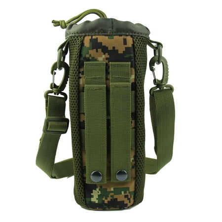 bottle water holder hiking molle carrier belt pouch tactical bag nylon camping