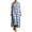 Sky Blue, variant on Morttic Women's Lapel Collar Short Sleeve Plaid Shirt Loose Button Front Long Dress Summer Beach Vacation Casual Outfit Sky Blue,S