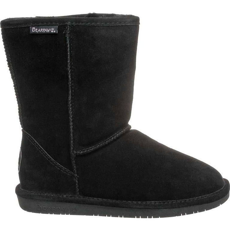 Bearpaw Women's Wide Calf Emma Short Boot Black