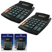 ALLTOPBARGAINS 2 X Large Jumbo Calculator Big Button 8-Digit Desktop Math Display Solar Battery