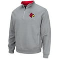 thumbnail image 2 of Men's Colosseum Heathered Gray Louisville Cardinals Tortugas Team Logo Quarter-Zip Jacket, 2 of 3