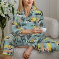 thumbnail image 6 of Uemuo Hawaiian Style Pattern Womens Pajama Sets,PJ Set for Women,Pajamas for Women Logo,Long Sleeve Pajama Set for Women,Soft Long Sleeve Top With Pants-Large, 6 of 9