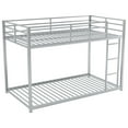 thumbnail image 6 of Twin over Twin Metal Bunk Bed, Low Bunk Bed with Ladder,Silver(OLD SKU:WF282465AAN), 6 of 9