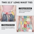 thumbnail image 6 of Pioneer Flower Floral Print Pattern Apron for Women and Men, Cotton Linen Waterproof with Pockets, Adjustable, 33x27 Inch for Kitchen, Gardening, BBQ, Salon, 6 of 6