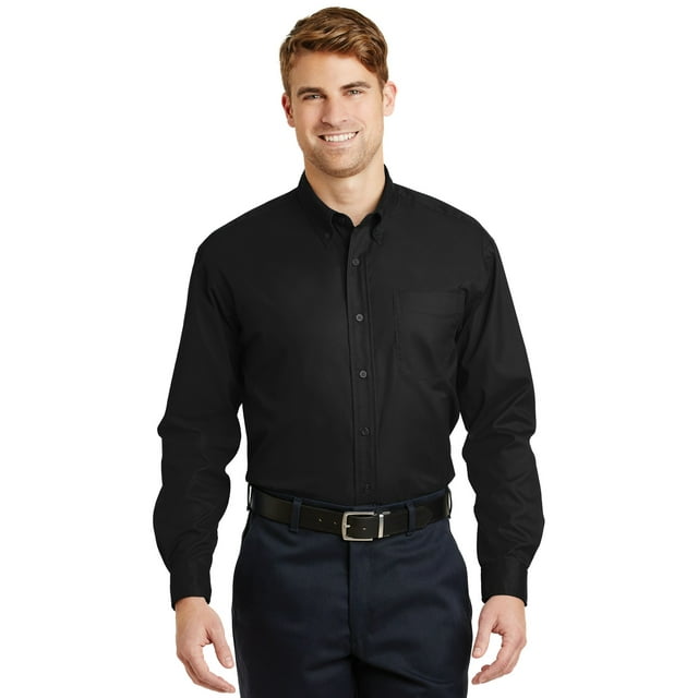 Cornerstone ® - Long Sleeve Superpro ™ Twill Shirt. Sp17 L Black