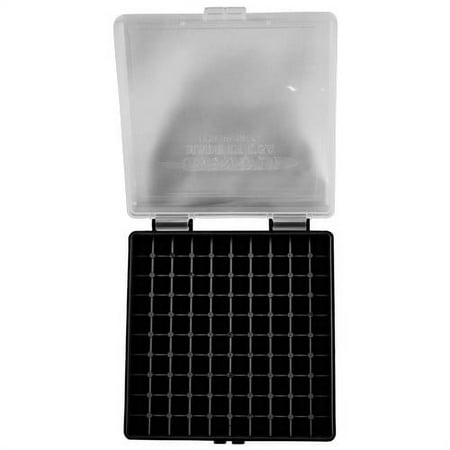 BERRY S Plastic Ammo Box Clear/Black 100 Round 38/357 1