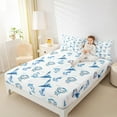 thumbnail image 4 of Castle Fairy Animal Monkey 4-Piece Full Child Nautical Lighthouse Ocean Dolphin Microfiber Bed Sheets, 4 of 7