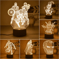 thumbnail image 2 of Disney Marvel Night Lights 3D Spiderman Ironman Deadpool Thor Hulk figuras de acción los vengadores lámpara LED decoración regalo para novio xuanjing unisex, 2 of 2