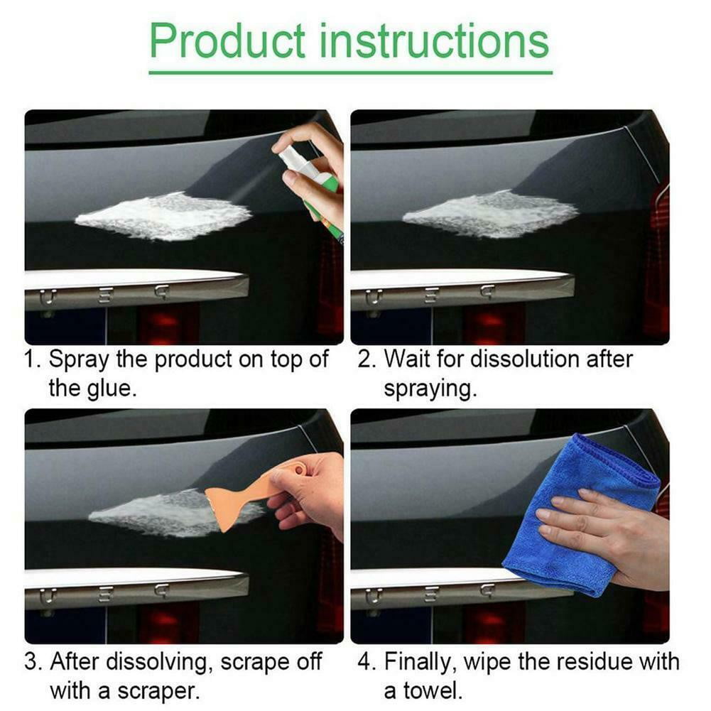 High Quality Sticker Remover Glue Removal Car Glass Label Cleaner Spray H O  T