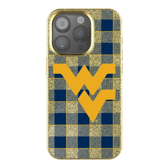 Keyscaper West Virginia Mountaineers Plaid Bling iPhone Case