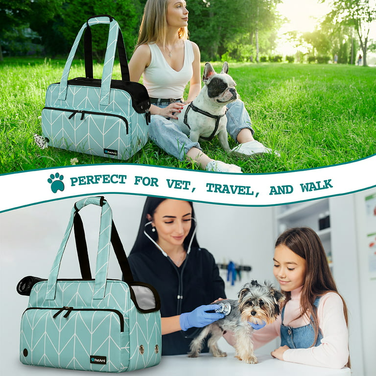 Petami Airline Approved Dog Purse Carrier | Soft-Sided Pet Carrier for Small Dog, Cat, Puppy, Kitten | Portable Stylish Pet