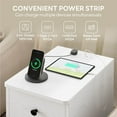 thumbnail image 4 of LIKIMIO Nightstand with Charging Station, Narrow Bedside Table with 3 Drawers, End Table with USB Ports and Outlets, Side Table for Living Room/Bedroom Modern, 4 of 9