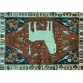 thumbnail image 1 of Ahgly Company Indoor Rectangle Persian Light Blue Traditional Area Rugs, 4' x 6', 1 of 4