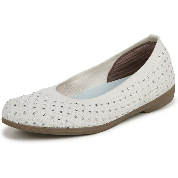 Bzees for Lifestride Women's Kallie Ballet Flat White 9.5M
