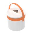 thumbnail image 4 of GUOOL Ice Cube Tray Easy Release Space Saving Portable Creative with Lid Ice Tray Ice Orange white set, 4 of 9