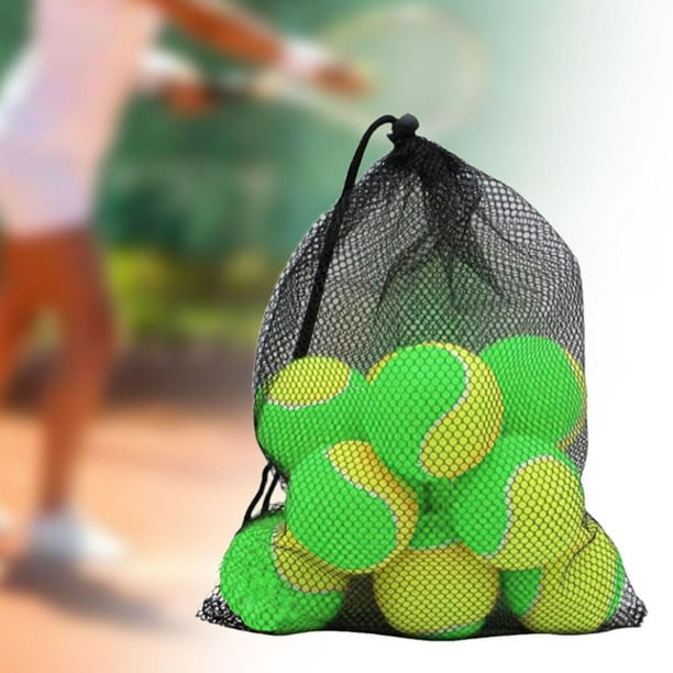 12 pelotas de tenis de 64 mm de diámetro para jugar y entretenerse en interiores Verde Amarillo