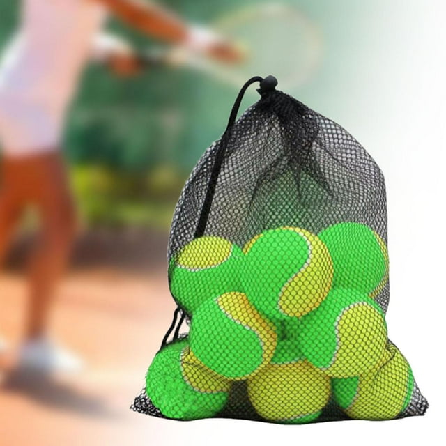 12 pelotas de tenis para practicar actividades de entretenimiento para principiantes Verde Amarillo