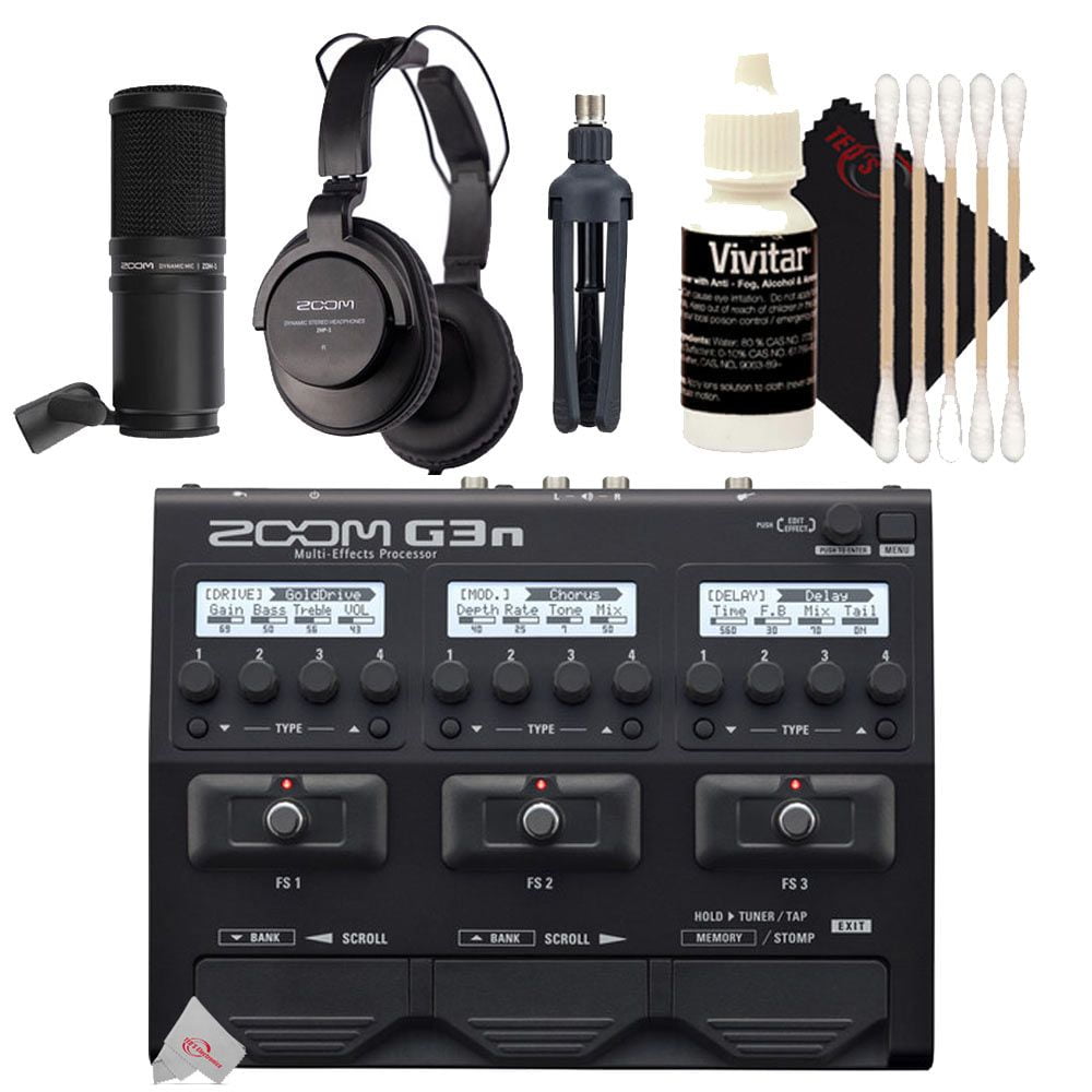 Zoom G3n MultiEffects Pedal Processor For Electric Guitar with Zoom ZDM1 Kit