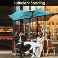thumbnail image 4 of Costway 9Ft Half Round Umbrella Patio Bistro Wall Balcony Door Window Shade Turquoise, 4 of 8