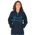 thumbnail image 3 of Mermaid Dreams Water Babies Beach Day Women Plus Size Zipper Hoodie Brisco Brands 5X, 3 of 5