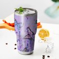 thumbnail image 3 of 30oz Purple Lavender Butterfly Scene Tumblers Stainless Steel Tumbler with Lid and Straw,Vacuum Insulated Double Wall Travel Tumbler Cups Mug with Cleaning Brush for Coffee,Tea, 3 of 7