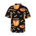 thumbnail image 3 of Bixox Men's Hawaiian Shirts Men's Bee and Honey Print Short-Sleeve Shirt-Small, 3 of 8