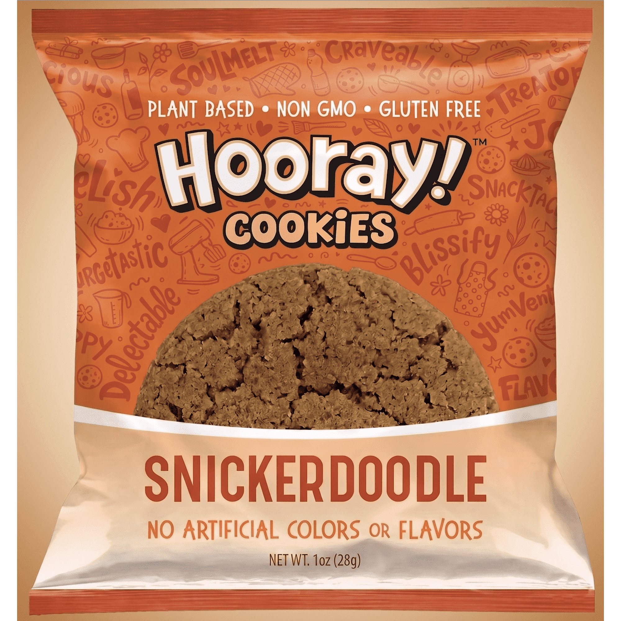 Sun Flour Baking Company Snickerdoodle Cookie HOORAY! Vegan Gluten-Free Non GMO 1 oz (1oz Gluten-Free Snickerdoodle Pack of 24)