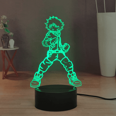 

3D Anime Night Lamp 7 Colors Kids Bedroom Night Light Touch Remote LED Desk Lamp Children Atmosphere Light for Birthday Thanksgiving (Full Deku)