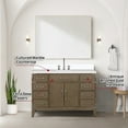 thumbnail image 6 of Laurel 48 in W Grey Oak Single Vanity, Cultured Marble Top, Faucet Set, & 46 in Mirror, 6 of 6
