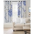 thumbnail image 2 of Purple Hydrangea Blackout Curtains 96 Inches Long for Bedroom, Stripe Botanical Vintage Thermal Insulated Room Darkening Black Out Window Curtain Panels Grommet Drapes for Living Room, 2 of 8