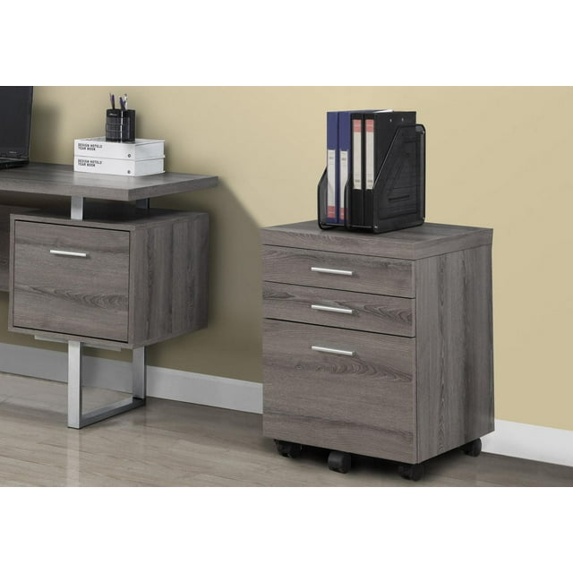 Monarch Specialties File Cabinet, Rolling Mobile, Storage Drawers, Printer Stand, Office, Work, Laminate, Brown, Contemporary, Modern