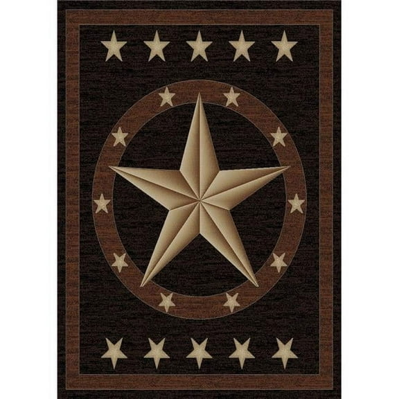 7 ft. 10 in. x 9 ft. 10 in. Hearthside Western Star Ebony Area Rug