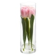 thumbnail image 2 of Nearly Natural Tulips Artificial Arrangement in Glass Vase, Red, 2 of 2